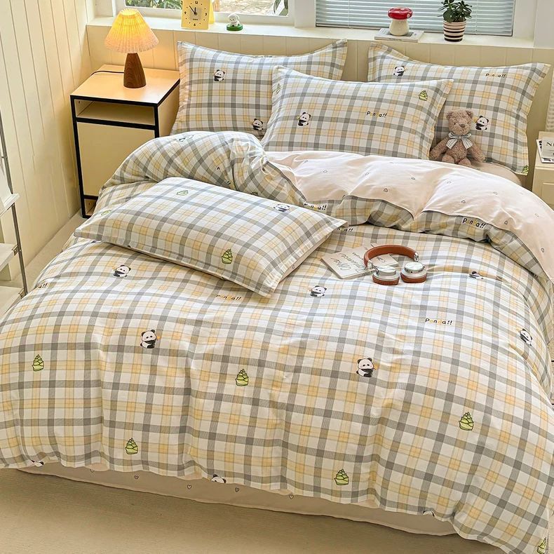 Cobertura de edredón de algodón 150x180x200x230 doble dormitorio de estudiantes individuales 100 cubierta de edredón de algodón conjunto de tres piezas