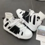 新款涂鸦男女厚底小白鞋