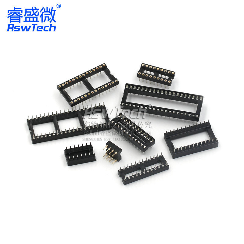 Icソケット集積ブロック直挿しディップマイクロチップ丸穴ベースサブ8p 14 16 20 28 40p足|undefined