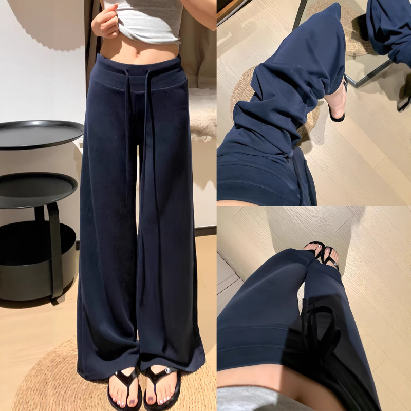 Lulu's Women's Sports Pants Casual Pants 2026 New High-Waisted Drapey Slimming Sweatpants for Petite Women Spring and Autumn