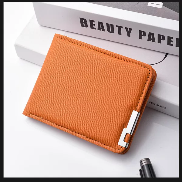 Wallet Men's High-end Short Small Wallet College Students Thin Youth Multi-card Wallet Men's Simple Card Bag