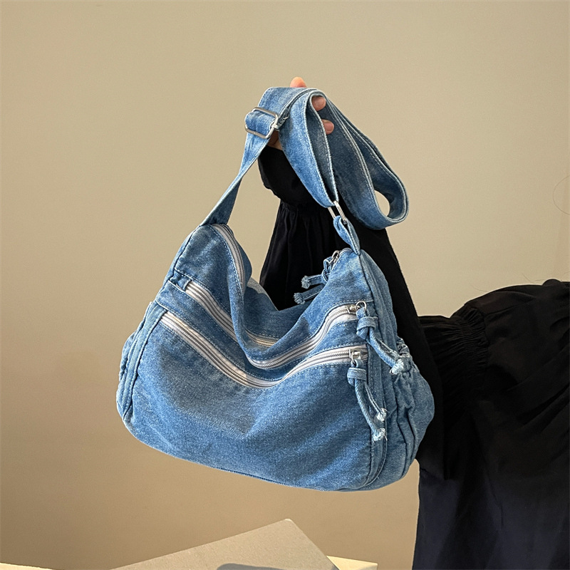 Denim Japanese one-shoulder bag