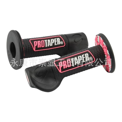 Motorcycle Handle Cover Handlebar Grips, Anti-Slip, Anti-Sweat - pro-glue-two-color-black-and-pink