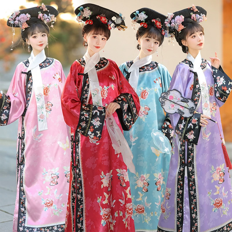 Новый китайский стиль придворного стиля Цин костюм национального стиля ханьский костюм женский стиль благоприятный Ruyi новый костюм династии Цин