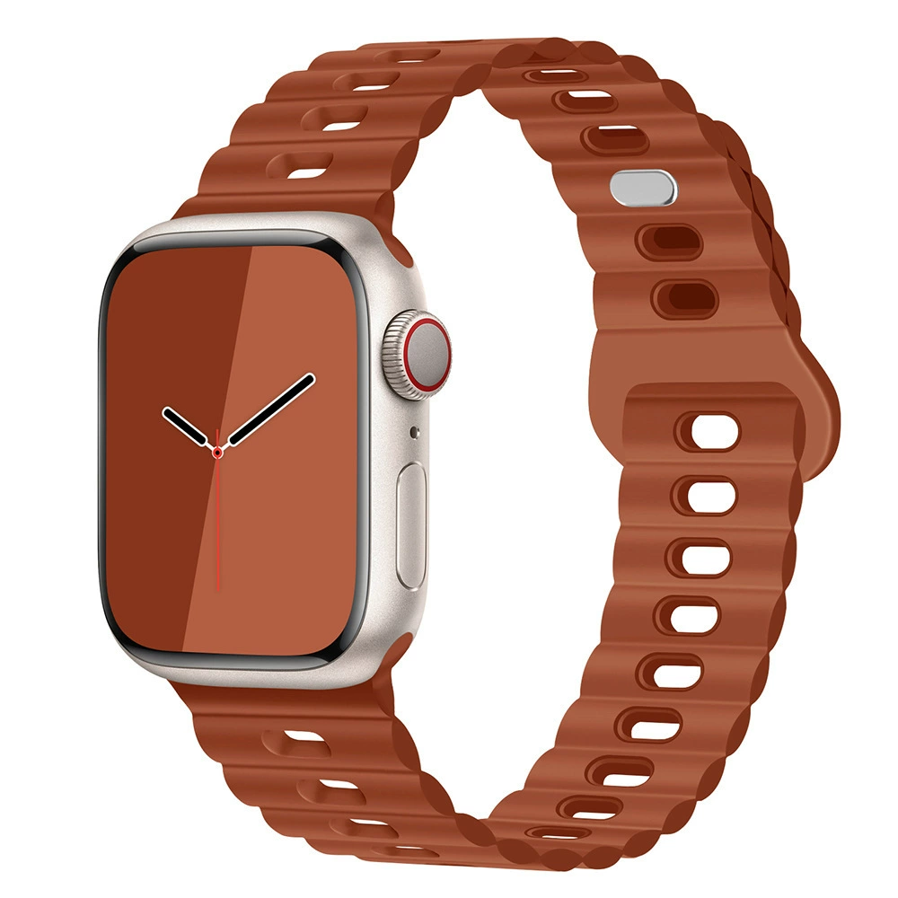 Apple, силиконовый браслет для часов, двухцветные дышащие спортивные часы