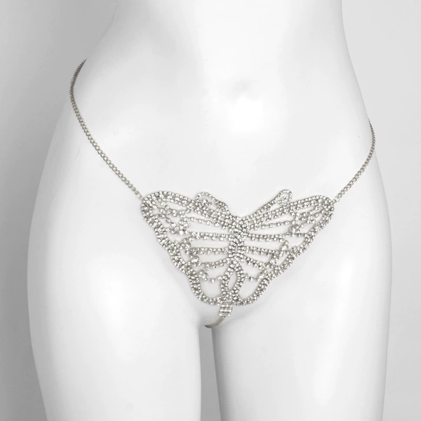 Silver-rhinestone panties