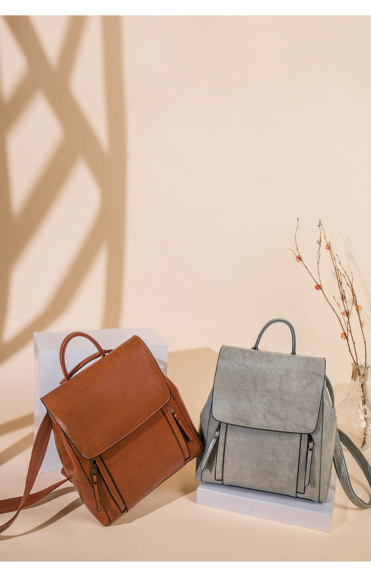Agent Partnership 2026 New Ladies Backpack Genuine Leather Multi-functional Backpack Guangzhou Wholesale