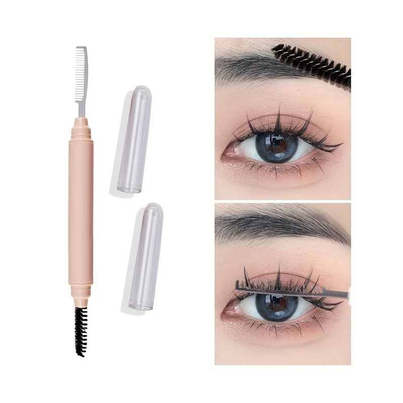 Eyelash Curler, Steel Comb with Protective Cover, Double-Ended Makeup Brush, Stainless Steel Eyelash Comb, Eyebrow Comb, Eyebrow Com Eyelash Curler, Steel Comb with Protective Cover, Double-Ended Makeup Brush, Stainless Steel Eyelash Comb, Eyebrow Comb, Eyebrow Com