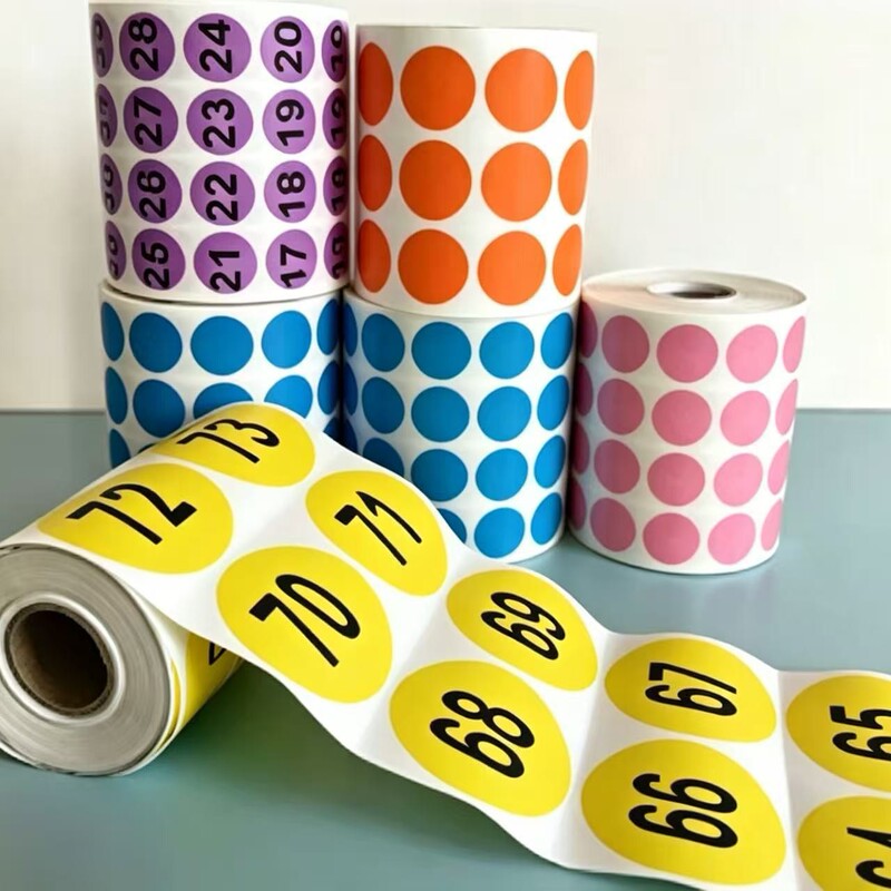 Colorful Dot-Shaped Self-Adhesive Labels for Children's Clothing, Men's and Women's Clothing, Shoes, Socks, Size Codes, and Serial Number Stickers Colorful Dot-Shaped Self-Adhesive Labels for Children's Clothing, Men's and Women's Clothing, Shoes, Socks, Size Codes, and Serial Number Stickers