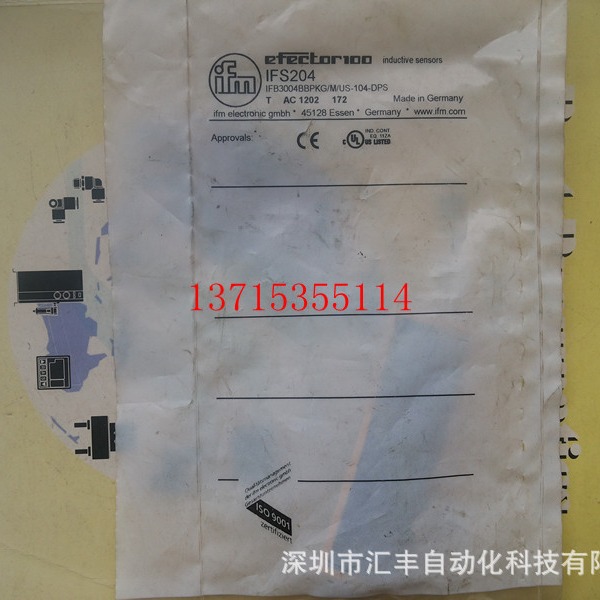 IFM易福门 接近开关 IFS204 SH0500 PG2733 PG2793 MR0100 IG5377