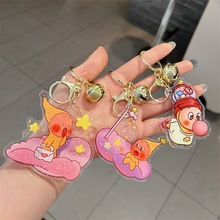 创意卡通亚克力片星星人钥匙扣可爱双面日常生活星星人挂件小礼品