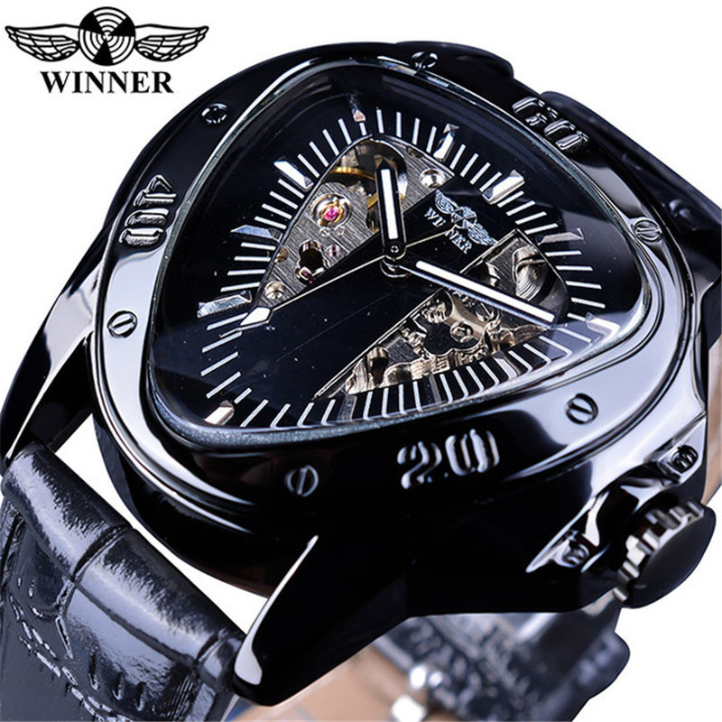 Men's Automatic Mechanical Watch With Triangular Dial And Case_voghion.com