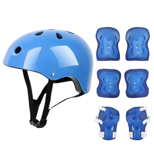 New Plum Blossom Black Bubble Helmet Butterfly Protective Gear Seven-piece Balance Scooter Scooter Wheel Skates Skates Protective Gear Set