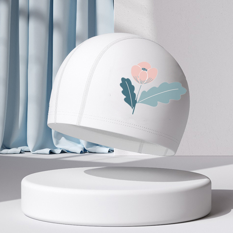 Gorros de natación de PU para hombres y mujeres adultos, personalizables con logotipo, alta elasticidad, cómodos para cabello largo, no aprietan la cabeza, adecuados para estudiantes y niños mayores, gorros de natación impermeables.