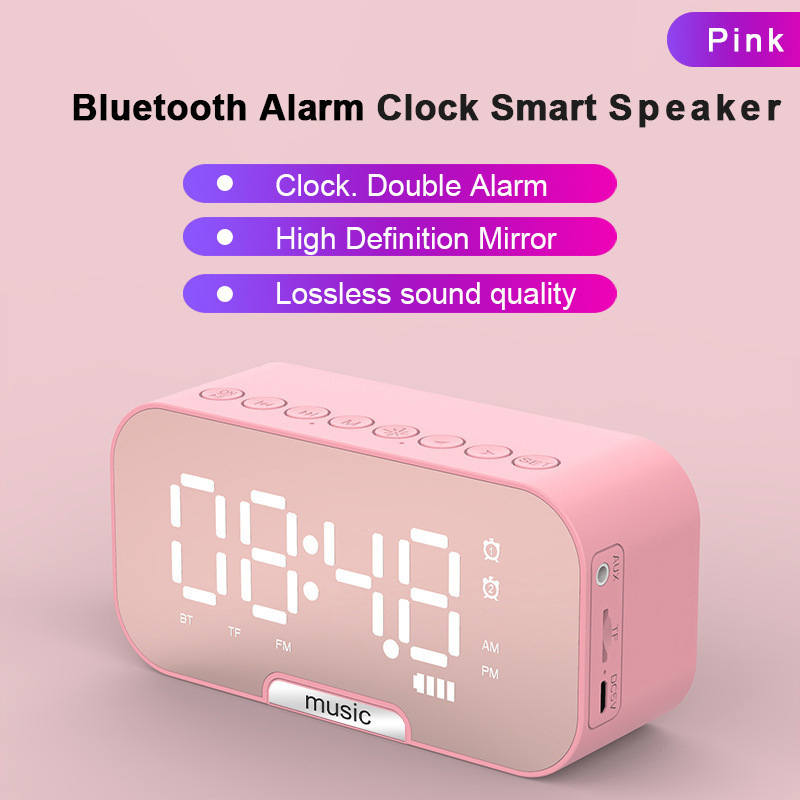厳選国境を越えた時計スピーカーbluetoothスピーカーギフト時計目覚まし時計スマートスピーカー重低音カードスピーカー|undefined