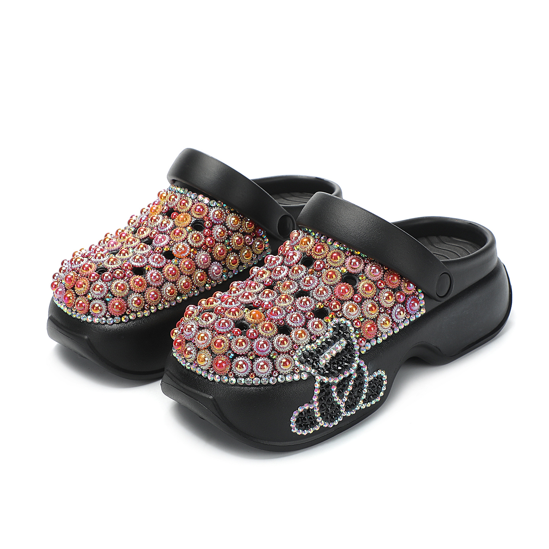 ACILICI2024 New Bear Shoes with a Thick Sole for Women's Summer High-rise Non-slip EVA Pure Handmade Shoes