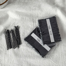 100根袋裝~韓國簡約基礎黑色發夾一字夾少女側邊碎發劉海夾邊夾