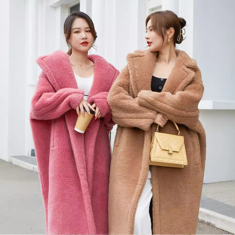 Teddy Bear Coat 2024 Long Fur Coat Winter Women's Teddy Loose Alpaca Warm Correct Version
