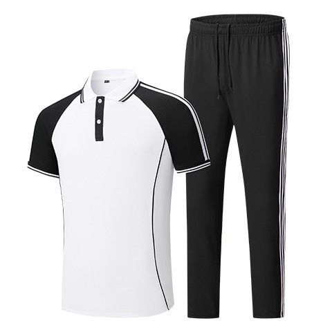 2025 Summer Cotton New Men's and Women's Lapel Sports Short-Sleeved Shorts and Pants Outdoor Sports Training Casual Wear