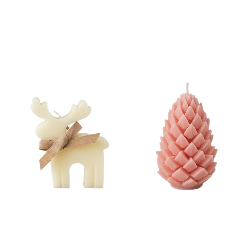 Venta al por mayor venta caliente reno vela de Navidad en forma de vela de aromaterapia decoración de Navidad decoración linda forma de regalo de mano