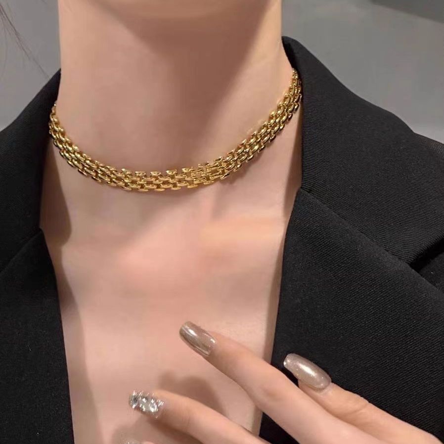 1 Piece Quantity PVD Coated Real Gold Plated Printing Titanium Steel Sweet Waterproof Non Tarnish Titanium Steel Pendant Necklace