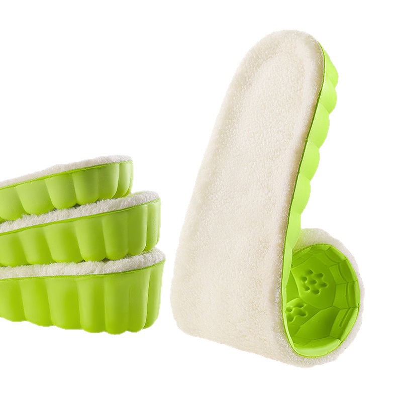 Invierno de lana más gruesa y cálida, plantilla de cachemira más alta, sensación de pisar la mierda para hombres y mujeres, suela blanda, amortiguación deportiva, aumento interno