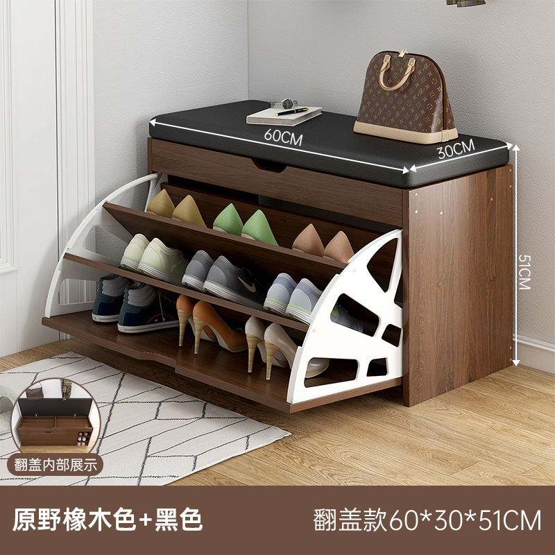 Zapatero hogar puerta interior multi-capa simple zapato gabinete 2024 nuevo popular Gran capacidad Flip zapato cambio taburete