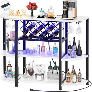 Cross-border Simple Kitchen Storage Rack Red Wine Rack Carrying USB Socket Port Can Add Atmosphere Lamp Multi-layer Storage Rack
