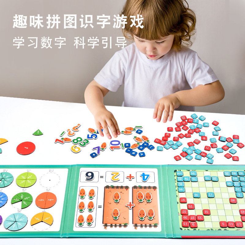 Matemáticas de jardín de infantes adición y resta ayudas para la enseñanza número magnético descomposición cientos de primer grado ilustración aritmética artefacto puntuación placa