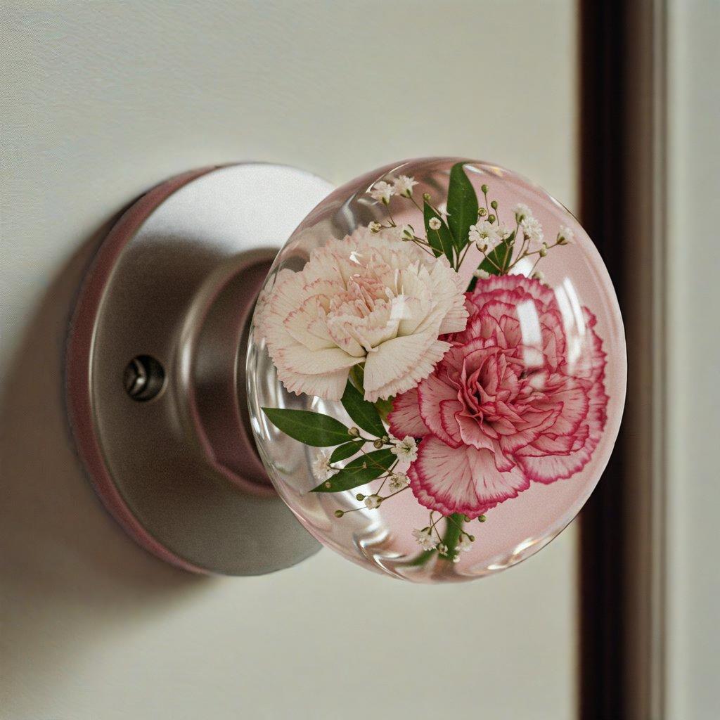 Novo produto transfronteiriço: Maçaneta decorativa exclusiva com incrustações de resina artesanal.