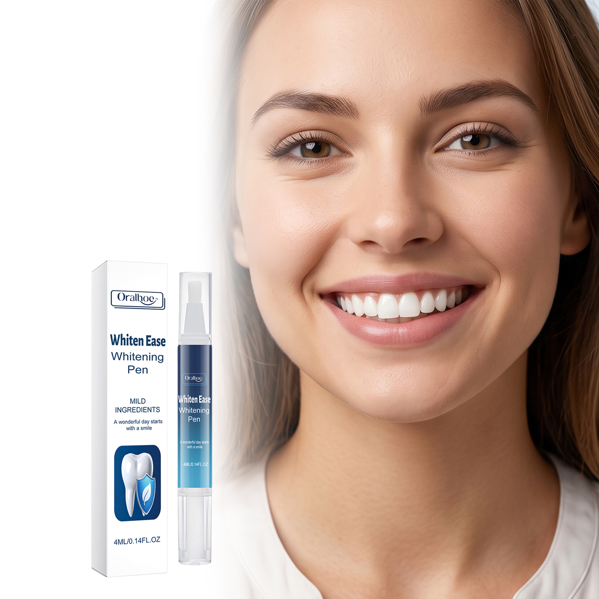 ORALHOE Teeth Care Pen Gently Cleans Tooth Surface Stains Clean and Comfortable Show Your Confident Smile