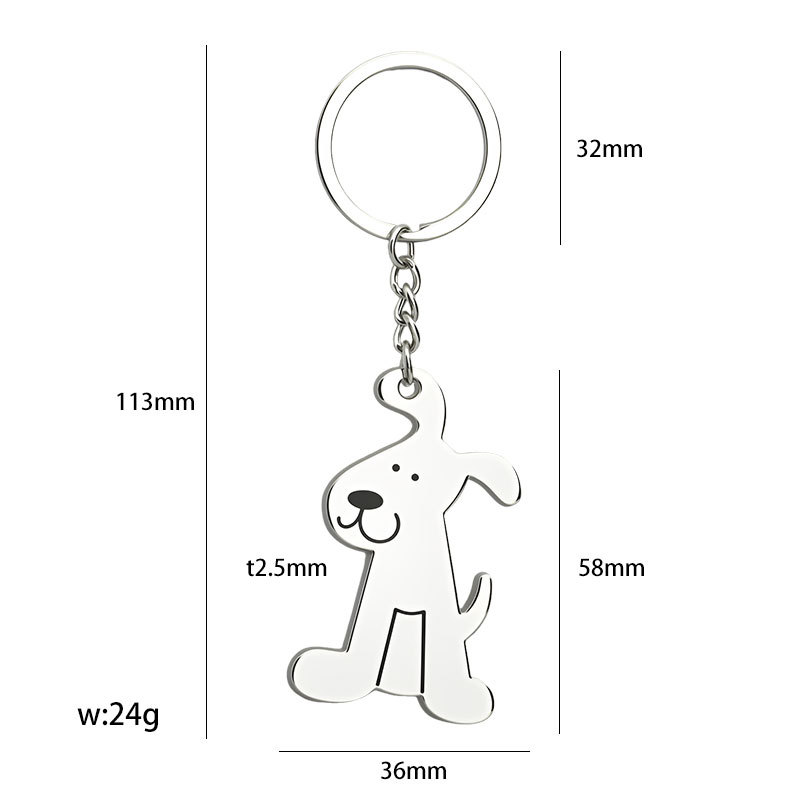 Llavero brillante de gato y perro, regalo pequeño para la apertura de tienda de mascotas, llavero metálico de animal de dibujos animados DIY, personalizable