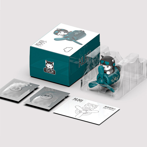 Husky Car Aromatherapy Small Plane Husky Bear Air Outlet Car Decoration Ornaments Fan Fragrance Car Perfume