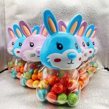仙果园小兔乖乖 兔子造型瓶装水果味西瓜泡泡糖 儿童糖果玩具批发