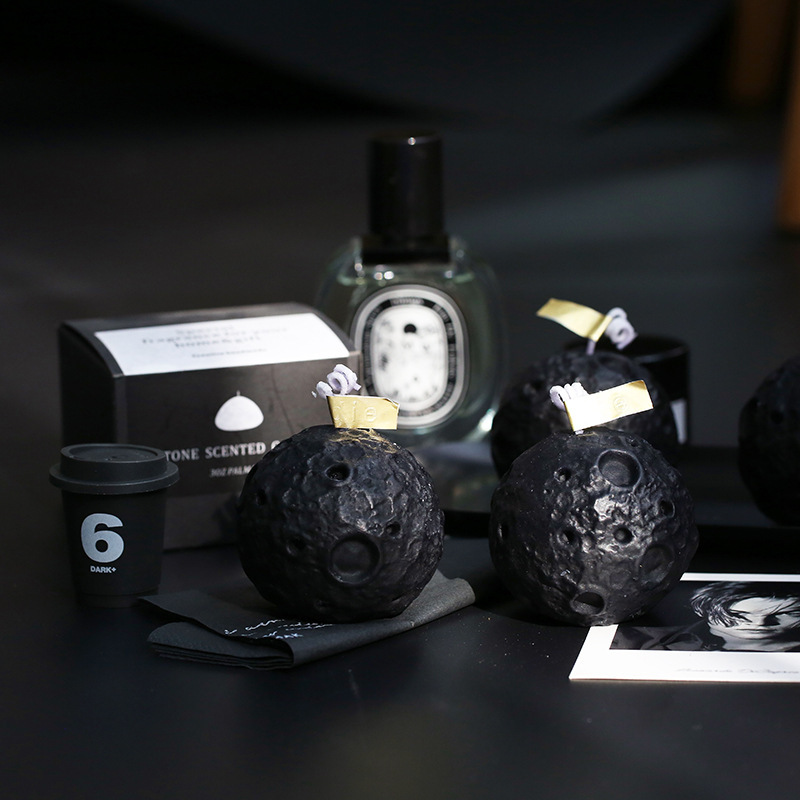 批發中秋節禮盒套裝月球香薰蠟燭臥室創意擺件伴手禮球形月球蠟燭