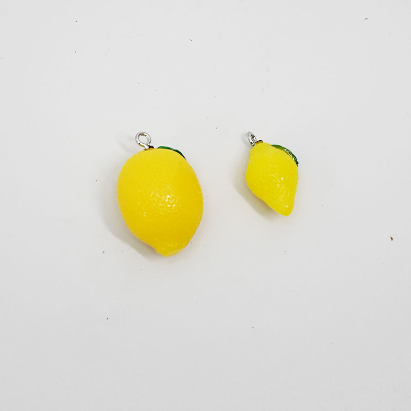 Cross-Border Large Lemon Small Lemon 3D Fruit Keychain Earrings Pendant Accessories Resin Creative DIY Cross-Border Large Lemon Small Lemon 3D Fruit Keychain Earrings Pendant Accessories Resin Creative DIY