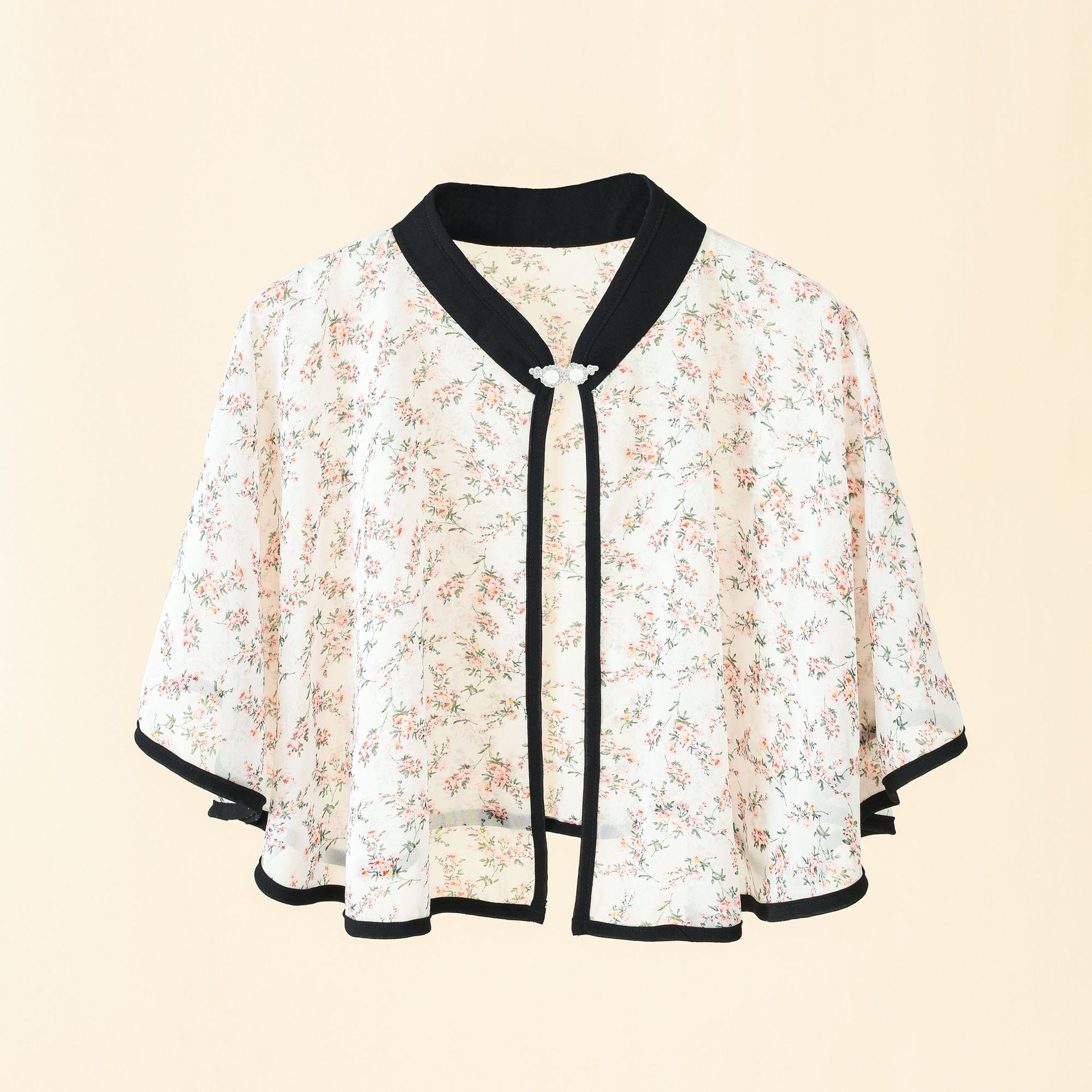 Sin mangas gasa delgada cardigan ropa de protección solar las mujeres del verano suelta mantón corto Top con falda La Liga