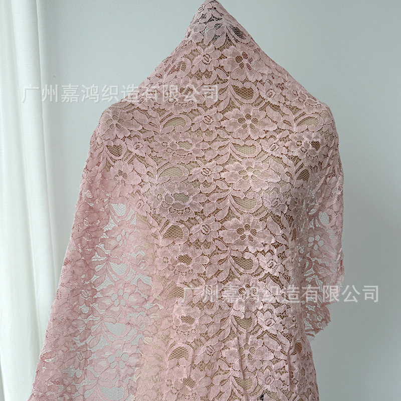 Tejido de encaje suave de algodón de brocado para hacer falda, vestido de color multicolor en stock, fabricante