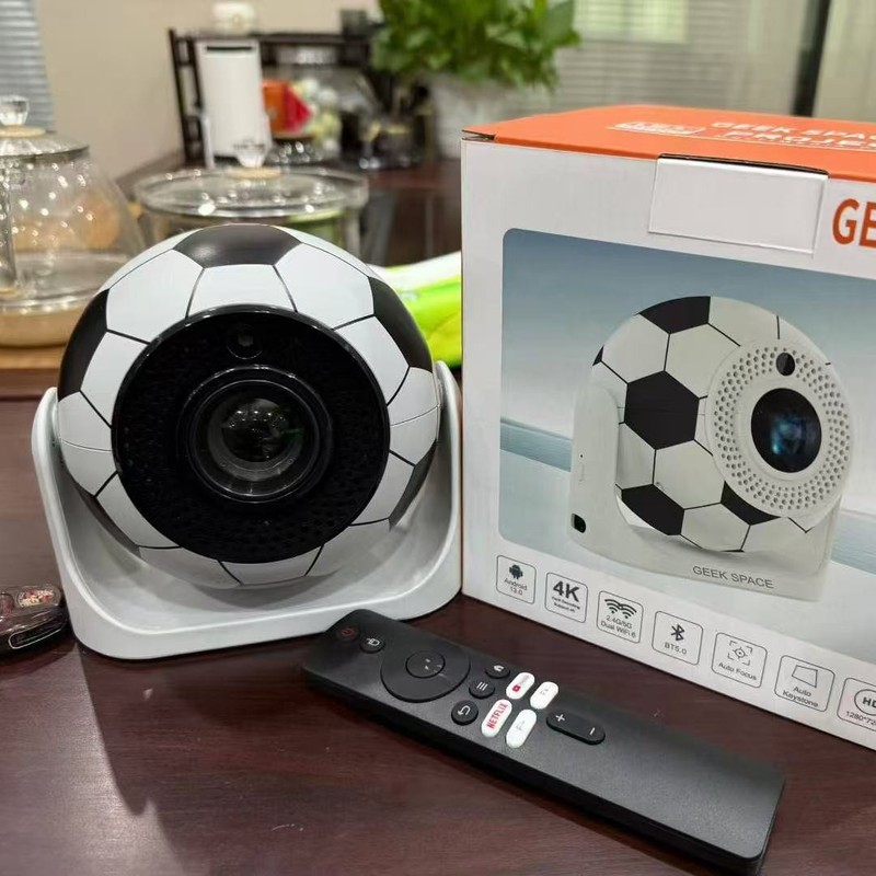 跨境YJ360投影仪家用足球形1080p便式携家庭影院办公投影机便携|undefined