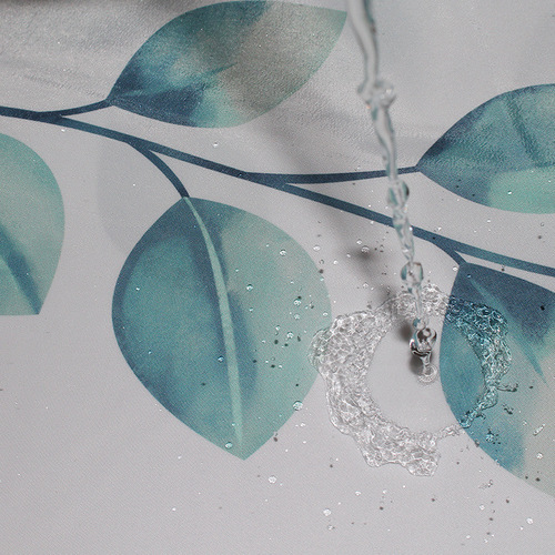 Simple and fresh style household shower curtain, waterproof and thickened bathroom polyester shower curtain, machine washable shower curtain fabric