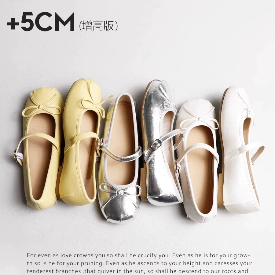 Маленькие женские кожаные туфли Мэри Джейн с внутренней стороны, увеличивающие рост, новинка 2023 года, летние универсальные туфли со складками и квадратным носком и бантом