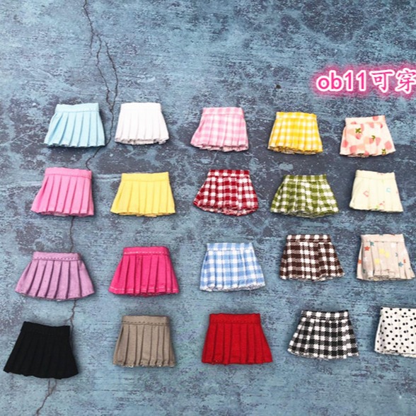 Obitsu11ob11 roupas de bebê azone12cu-poche linda boneca de porco pode usar saia saia plissada
