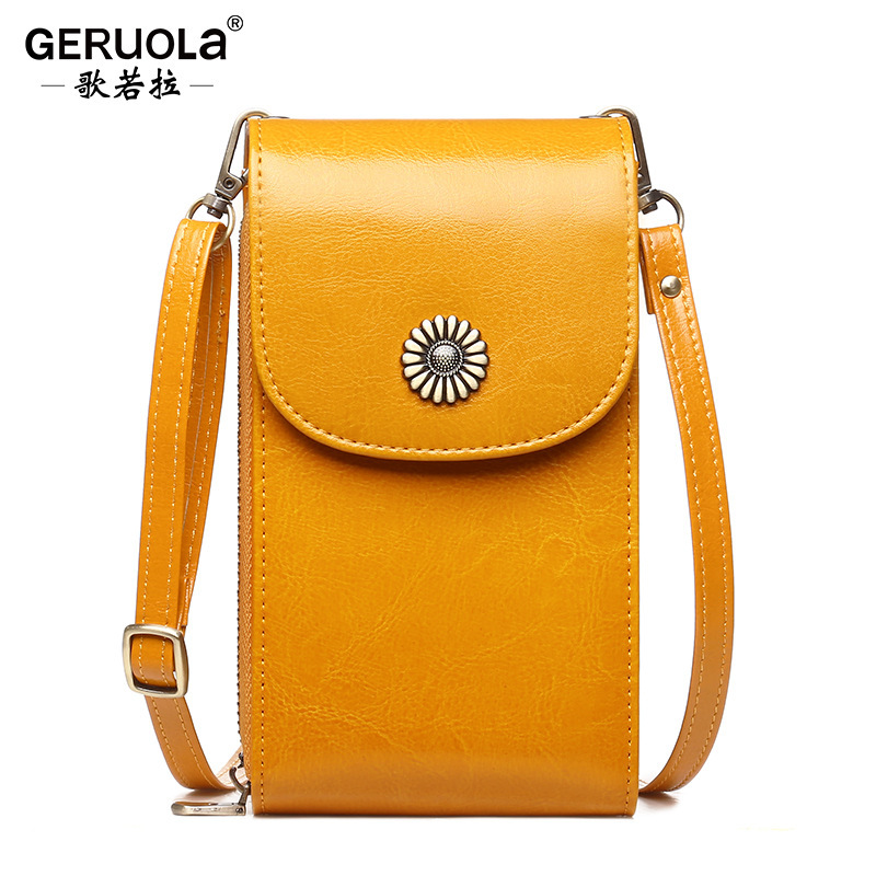 2025 nuevo bolso para teléfono móvil para mujer, bolso pequeño de mensajero de verano, hombro de cuero para teléfono móvil, mini bolso vertical para teléfono móvil para mujer