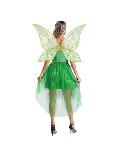 Santa Halloween Costume Cosplay Role Play Dress Playful Fairy Elf Wings Clothing