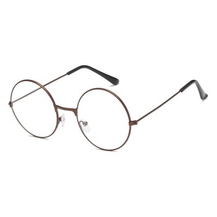 Retro Round Frame Glasses Frame Korean-style Harajuku Plain Glasses Hyaluronic Acid Duck Golden Non-degree Students