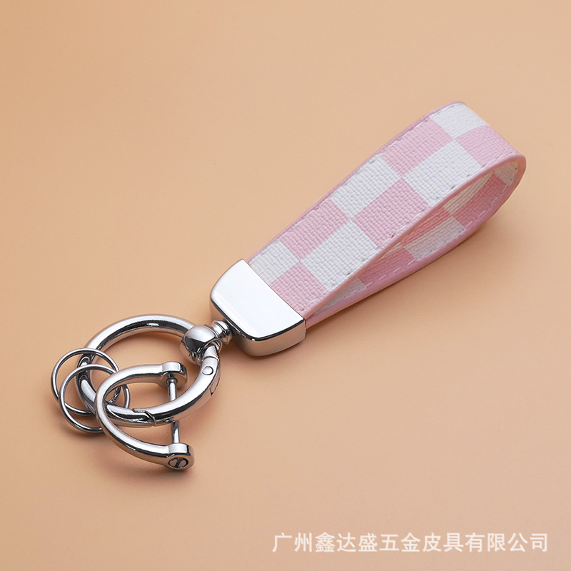 Marca de moda presbicia cuero coche llavero hombres llavero coche cintura colgando herradura hebilla fuerte resistente al desgaste fábrica ventas directas