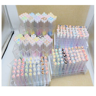 New product pull cloth test tube mascara brush reusable transparent tube disposable eyelash brush cartoon mascara brush
