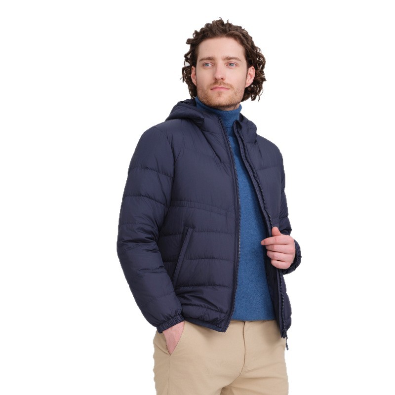 2025年秋冬メンズフード付き軽量ダウンジャケットメンズコート大きいサイズメンズ衣料品メーカー卸売軽量