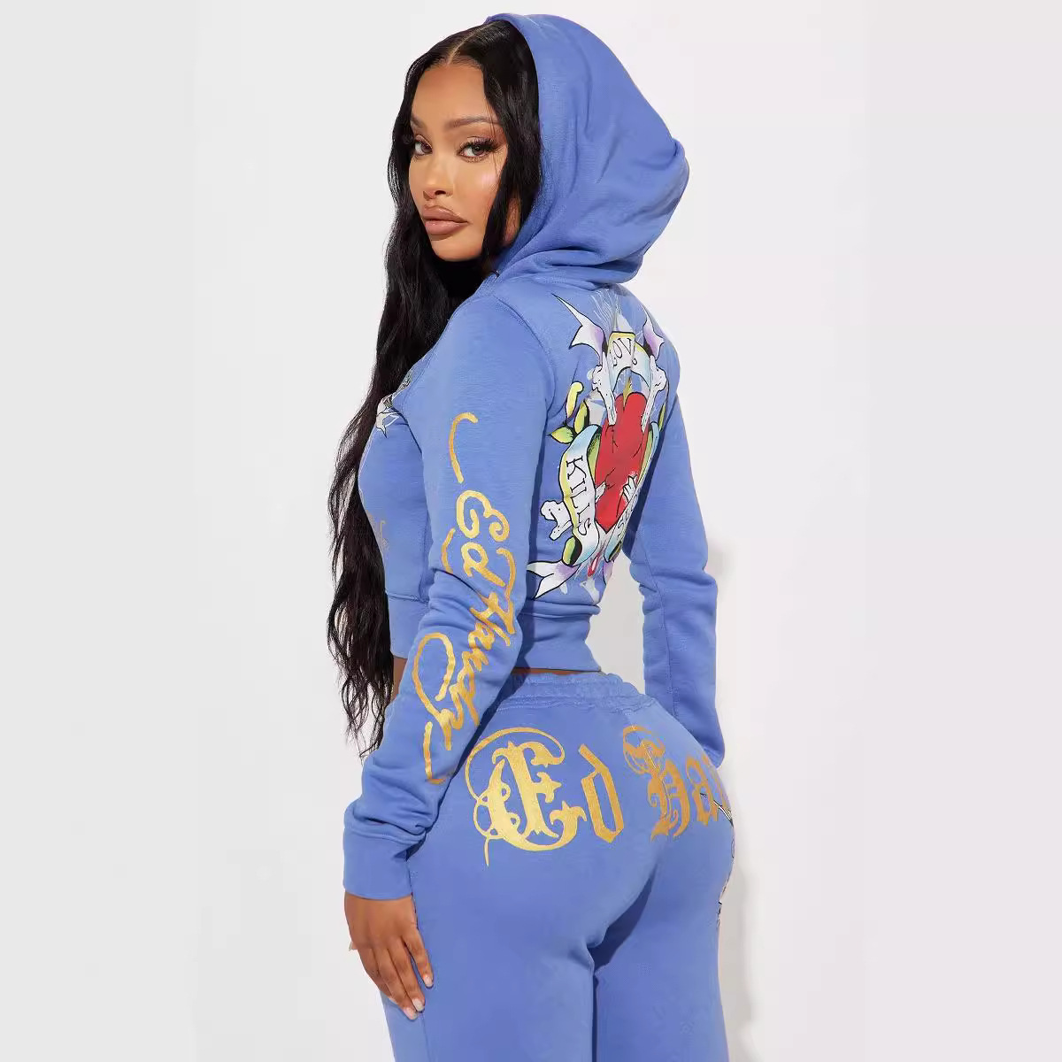 Women's Clothing women's spring and autumn positioning printing suit_voghion.com