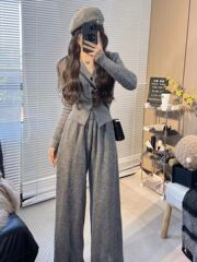 今年流行漂亮小个子时尚搭配一整套2025新款女装秋冬季穿搭两件套